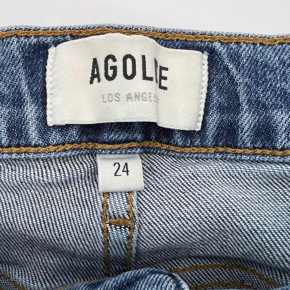 Agolde Toni Mid Rise Skinny Jeans Women’s Size 24 Medium Wash Casual Ankle - Picture 5 of 8